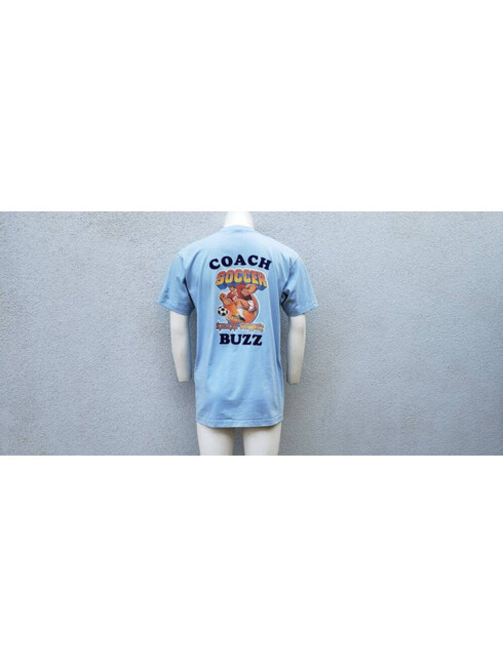 Vintage 80s Soccer Coach Tee: Screen Stars, XL Blue T-Shirt
